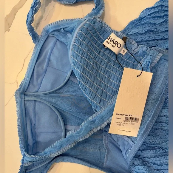 Charo Ruiz Mai short dress Sky Blue Mini Dress - Picture 7 of 8